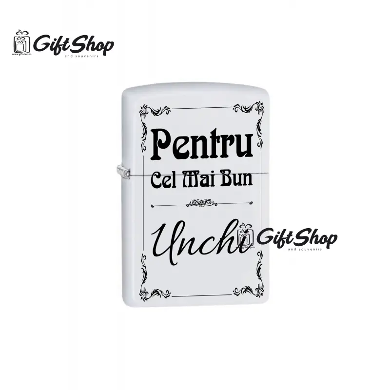 Cel mai bun unchi, bricheta metalica gravata laser cu mesajv
